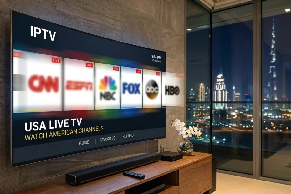 Free USA IPTV streaming American channels in Dubai UAE