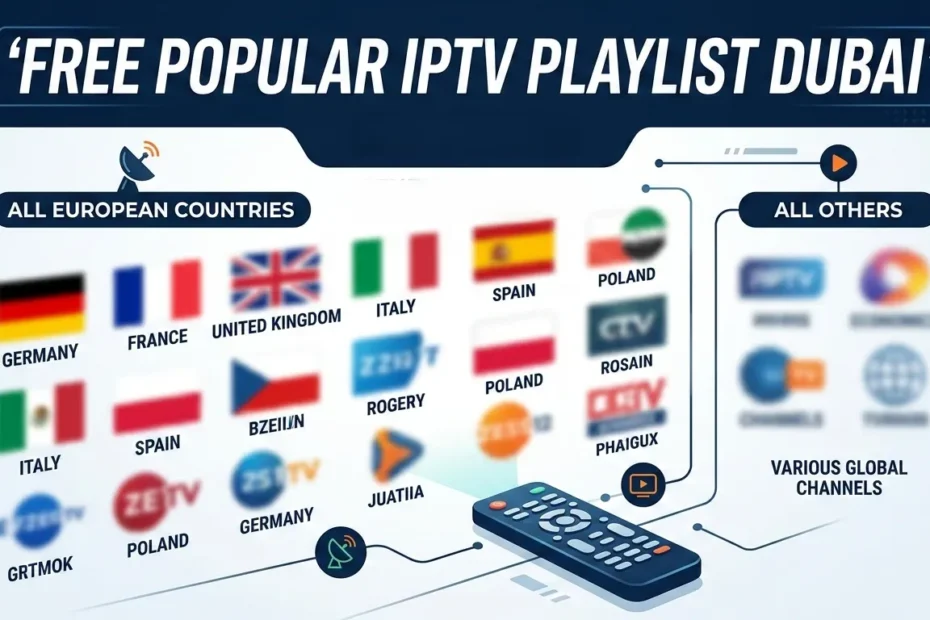 Free Popular IPTV Playlist Dubai UAE streaming on Smart TV