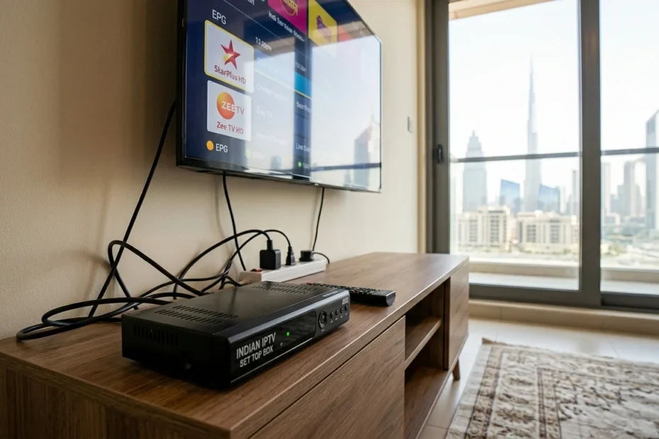 indian iptv set top box in dubai with hd indian tv channels