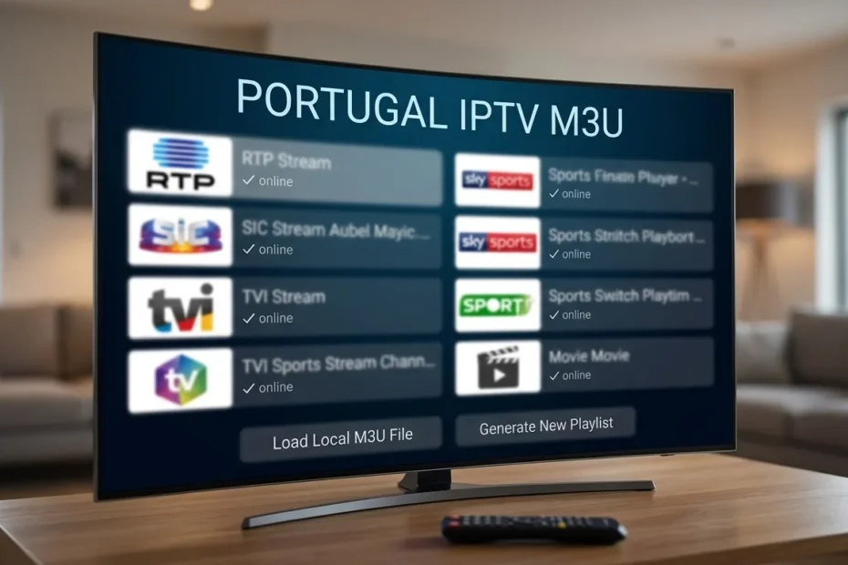 Portugal IPTV M3U streaming Portuguese channels in Dubai