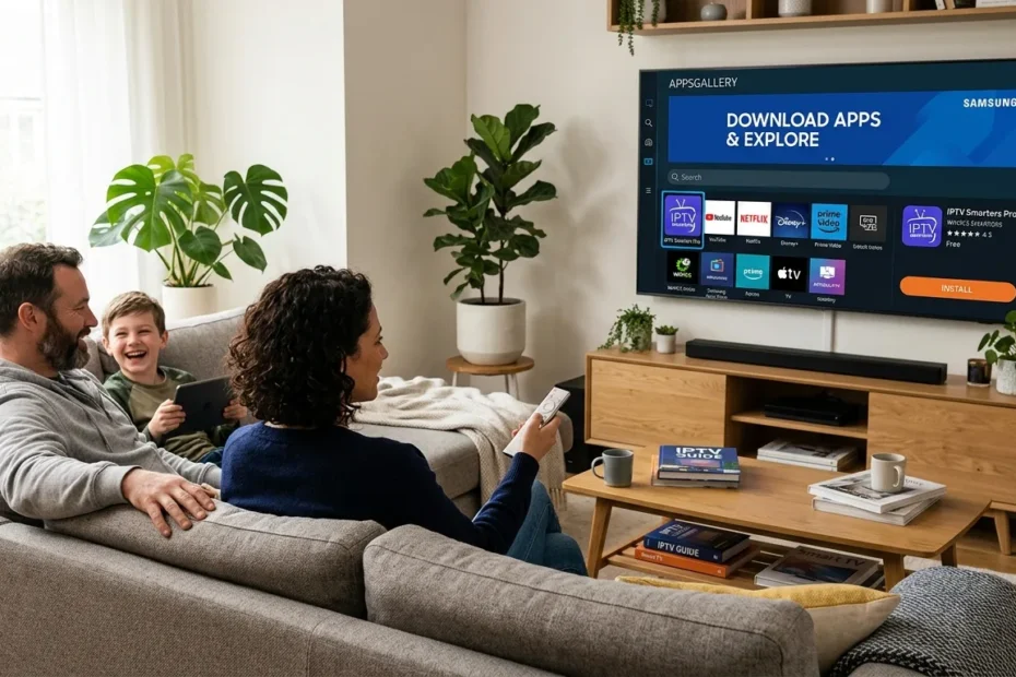 how to download IPTV Smarters Pro on Samsung TV Dubai UAE guide