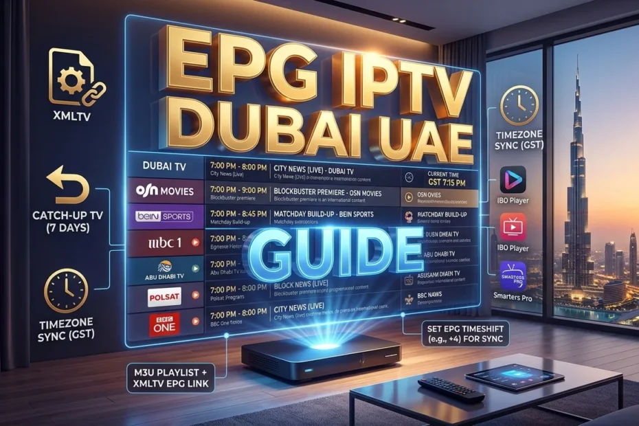 what is EPG IPTV Dubai UAE guide
